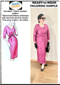 Bright Fuschia raw silk sweetheart neckline coatdress