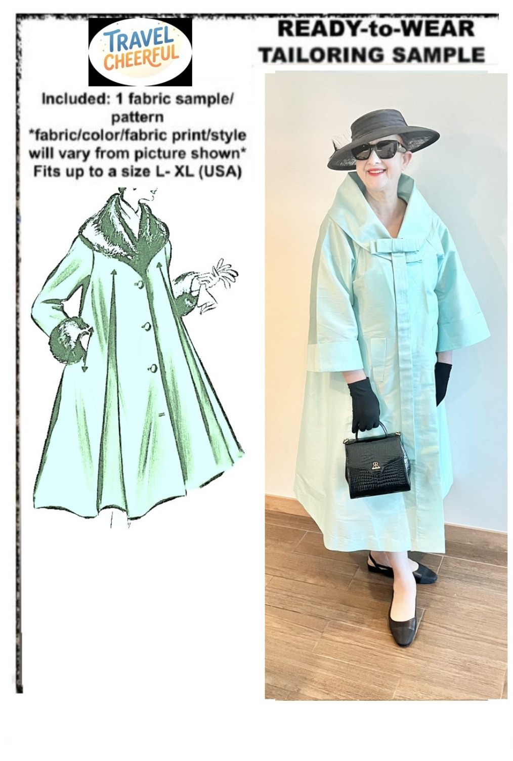 Light green raw silk coatdress