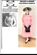 Classic side panel pink raw silk dress