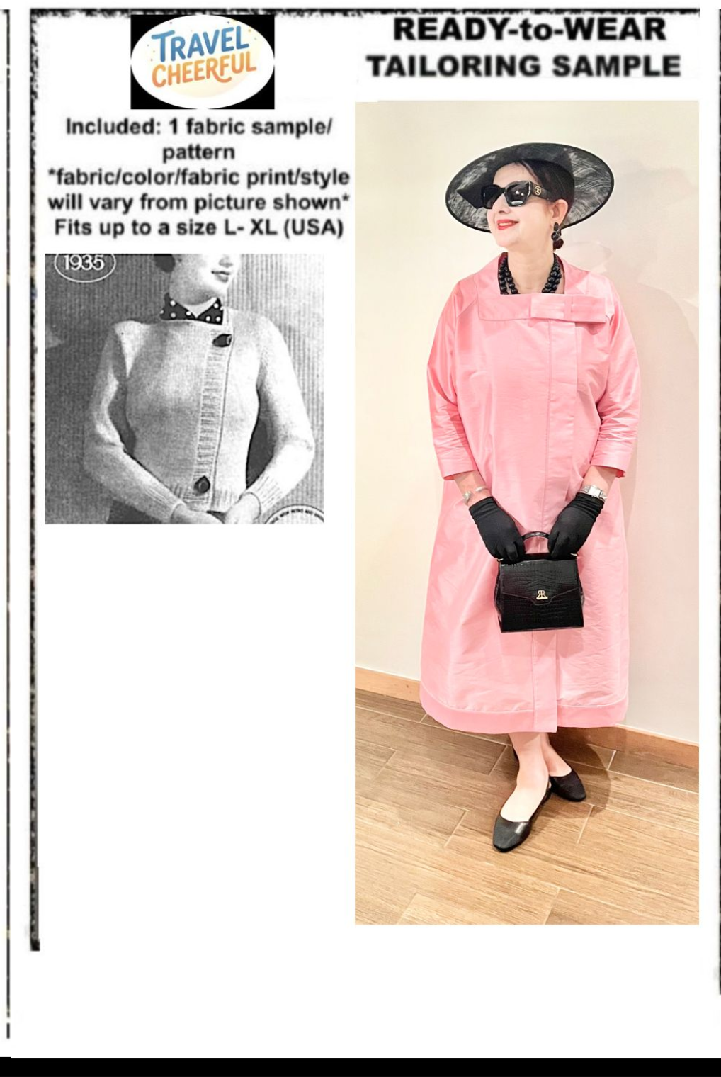 Classic side panel pink raw silk dress