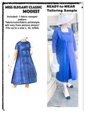 Raw silk blue dress