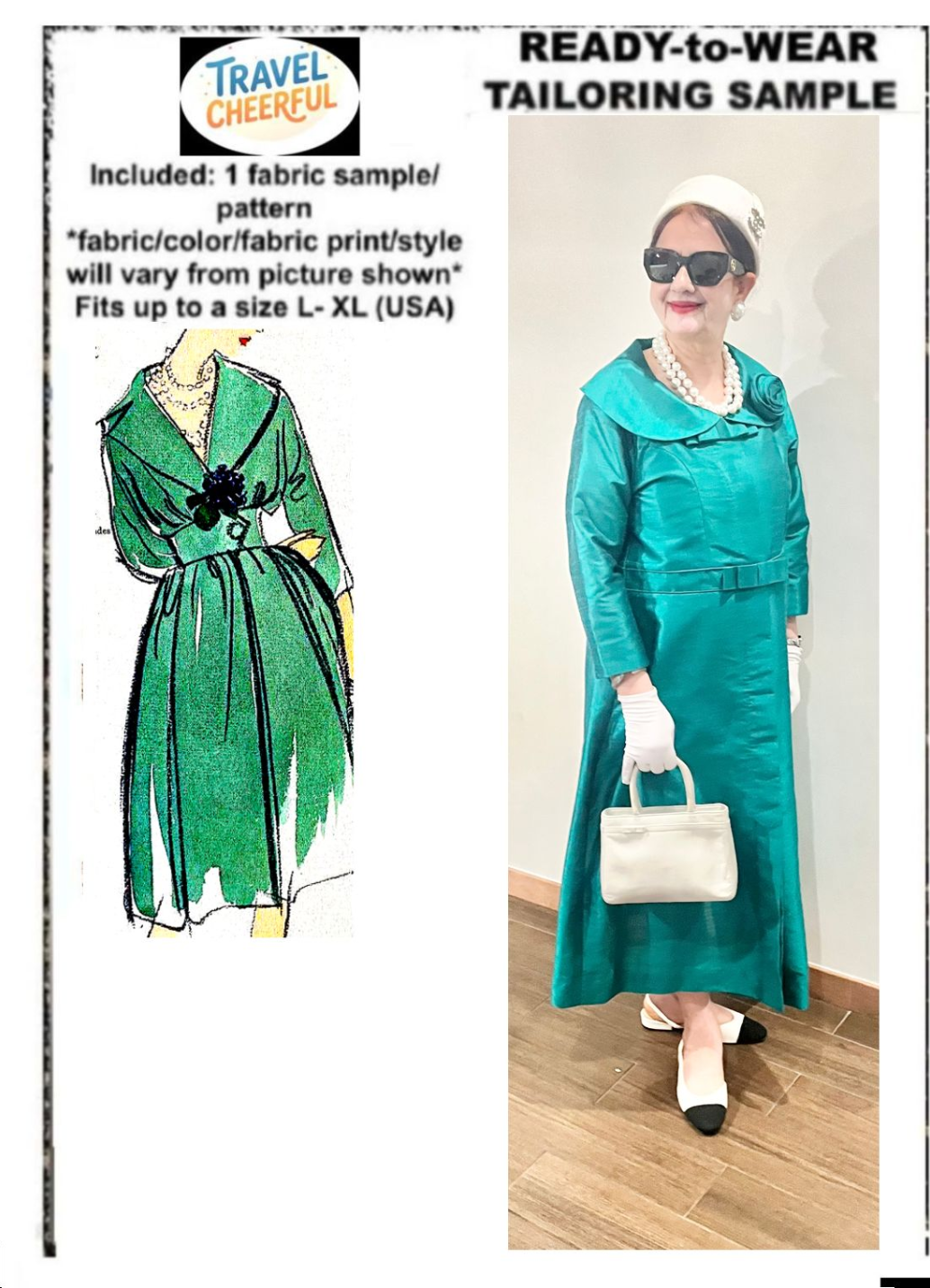 Bright green coatdress