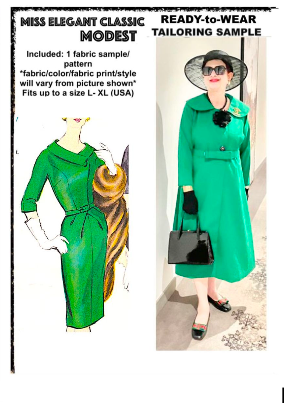 Green crepe coat dress