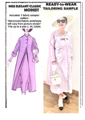 Front open Lilac raw-silk coatdress