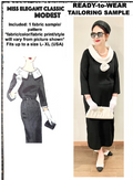Bib collar crepe dress