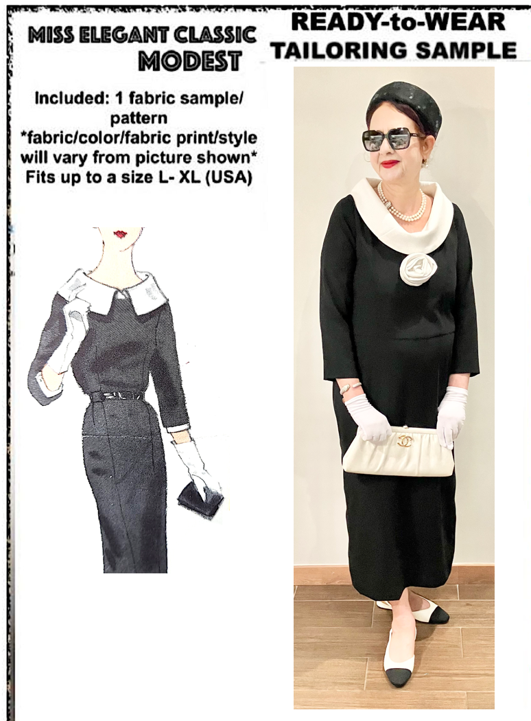 Bib collar crepe dress