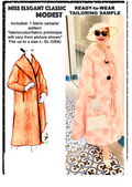 Peach shawl collar coat-dress