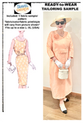 Bright Pink-Peach pleated coatdress