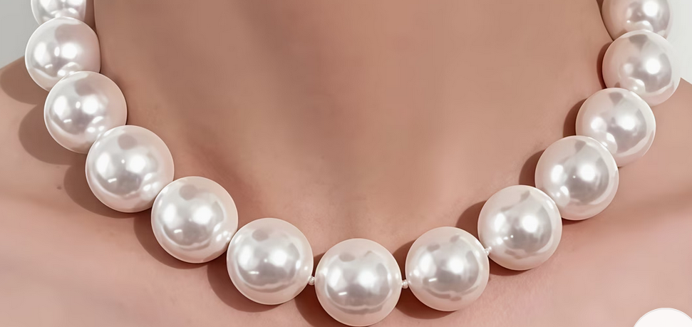 Faux Pearl Jewellery Set – 2-Piece Necklace & Earrings