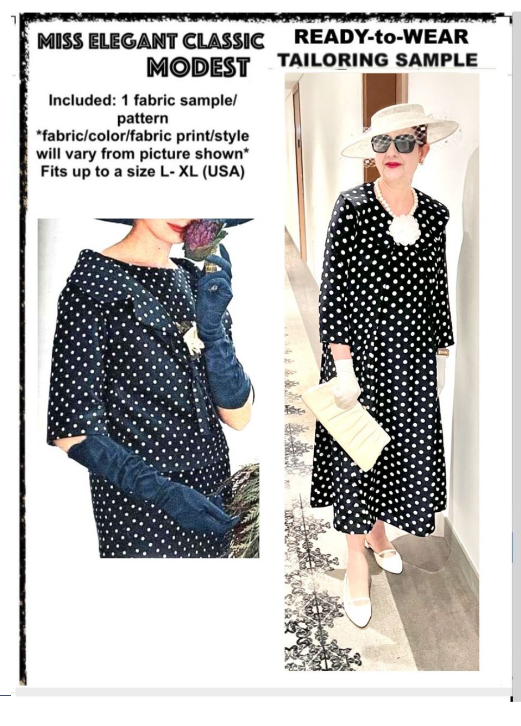 Polka dots crepe dress