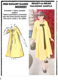 Yellow Silk/Satin coat-dress